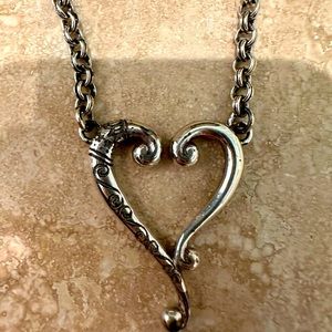 Brighton heart necklace. Measurements in pics